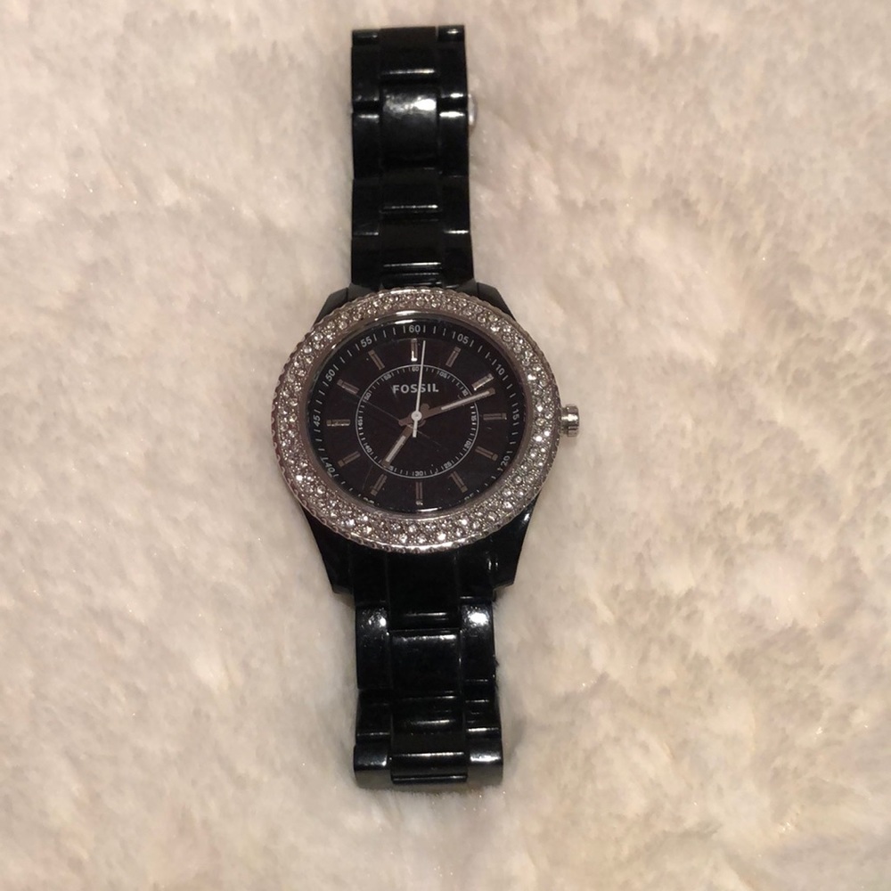 Black Fossil Watch